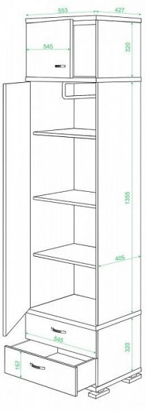 Шкаф платяной КС-10 в Миассе - miass.mebel24.online | фото 2
