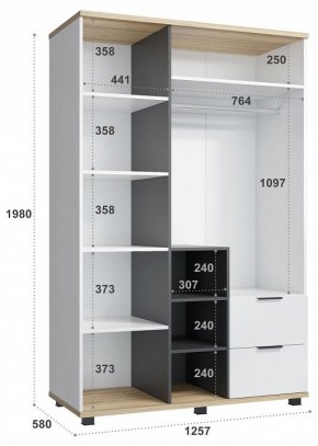 Шкаф платяной СкайЛайт СЛ-03К в Миассе - miass.mebel24.online | фото 5