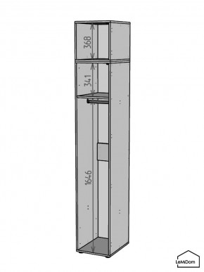 Шкаф с антресолью Linnea MHR-1A-1 2450х400х510 (Белый-М 11.1.1) в Миассе - miass.mebel24.online | фото 3