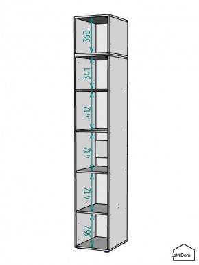 Шкаф с антресолью Linnea MHR-1A-2 2450х400х510 (Белый-М 11.1.1) в Миассе - miass.mebel24.online | фото 3