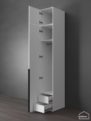 Шкаф с антресолью Linnea MHR-1A-3 2450х400х510 (Белый-М 11.1.1) в Миассе - miass.mebel24.online | фото 6