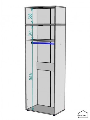Шкаф с антресолью Linnea MHR-2A-1 2450х800х510 (Белый-М 11.1.2) в Миассе - miass.mebel24.online | фото 3