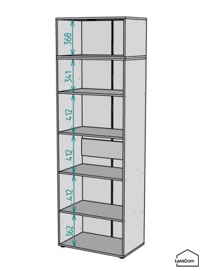 Шкаф с антресолью Linnea MHR-2A-2 2450х800х510 (Белый-М 11.1.2) в Миассе - miass.mebel24.online | фото 3
