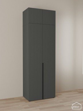 Шкаф с антресолью Linnea MHR-2A-3 2450х800х510 (Графит-М 11.1.25) в Миассе - miass.mebel24.online | фото 1