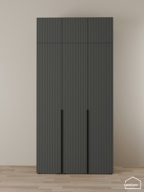 Шкаф с антресолью Linnea MHR-3A-1 2450х1200х510 (Графит-М 11.1.25) в Миассе - miass.mebel24.online | фото
