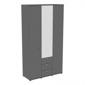 Шкаф с зеркалом Ольга H57_M (Графит) в Миассе - miass.mebel24.online | фото