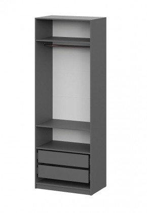 Шкаф ШК-5 + 2 полки + ящики (800) Графит в Миассе - miass.mebel24.online | фото 4