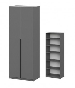 Шкаф ШК-5 + 4 полки (800) Графит в Миассе - miass.mebel24.online | фото 1