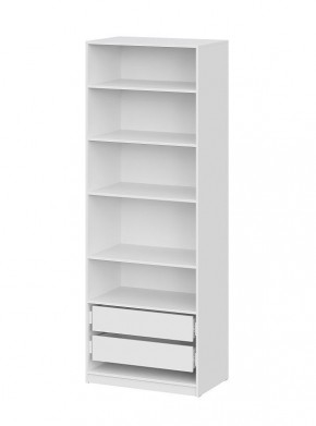 Шкаф ШК-5 + 4 полки + ящики (800) Белый текстурный в Миассе - miass.mebel24.online | фото