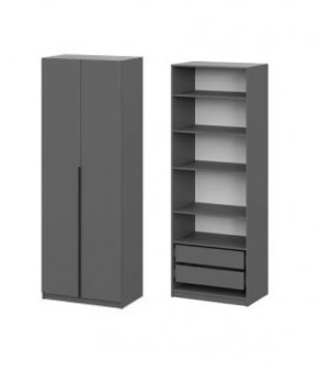 Шкаф ШК-5 + 4 полки + ящики (800) Графит в Миассе - miass.mebel24.online | фото