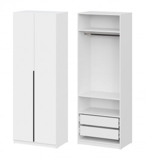 Шкаф ШК-5 + 2 полки + ящики (800) Белый текстурный в Миассе - miass.mebel24.online | фото