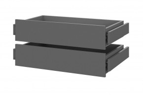 Шкаф ШК-5 + 2 полки + ящики (800) Графит в Миассе - miass.mebel24.online | фото