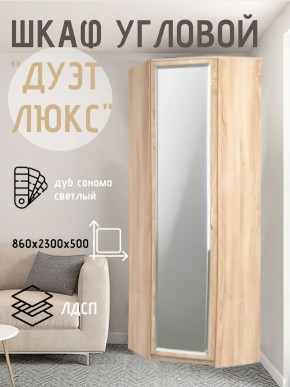 Шкаф угловой Дуэт Люкс с зеркалом в Миассе - miass.mebel24.online | фото 1
