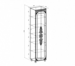 Шкаф-витрина Ассоль АС-533К в Миассе - miass.mebel24.online | фото 2