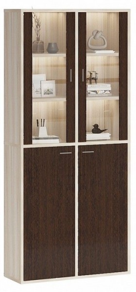 Шкаф-витрина Домино СУ(ш2в2)+2ФС+2ФГ в Миассе - miass.mebel24.online | фото 2