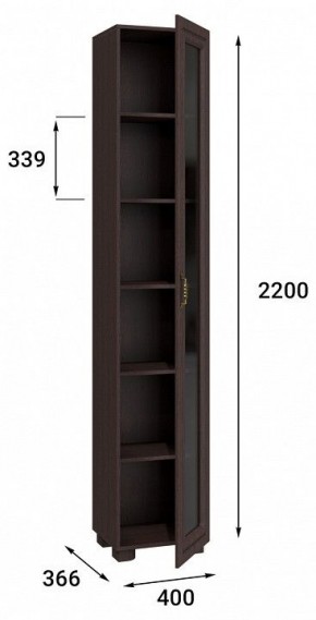 Шкаф-витрина Монблан МБ-22К со стеклом в Миассе - miass.mebel24.online | фото 3