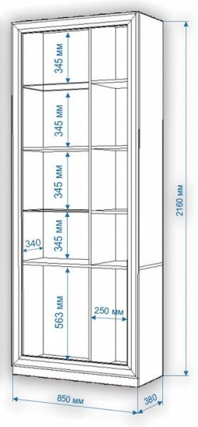 Шкаф-витрина Нобиле ШВтВ-ФСД-БЯН в Миассе - miass.mebel24.online | фото 3