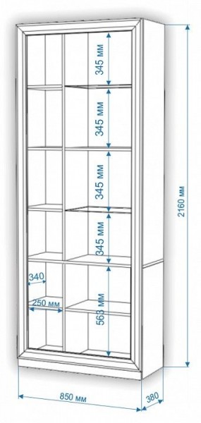 Шкаф-витрина Нобиле ШВтВ-ФСД-БЯН в Миассе - miass.mebel24.online | фото 3