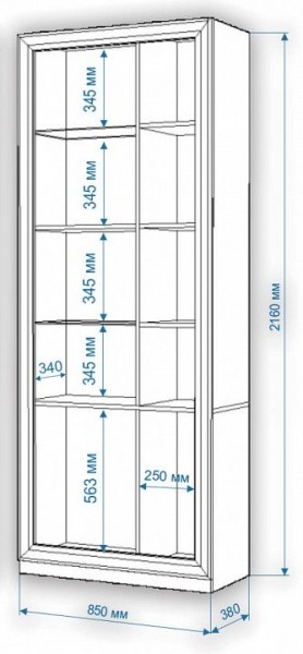 Шкаф-витрина Нобиле ШВтВ-ФСД-ФГК в Миассе - miass.mebel24.online | фото 3