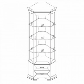 Шкаф-витрина угловой Сиена в Миассе - miass.mebel24.online | фото 2