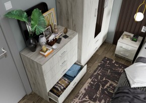 Спальня Гармония Дуб крафт серый/Дуб крафт белый в Миассе - miass.mebel24.online | фото 9