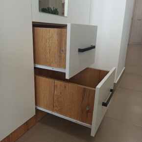 Спальный гарнитур Евро (модульный) Крафт/Белый в Миассе - miass.mebel24.online | фото 29