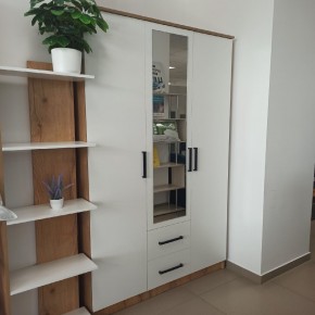 Спальный гарнитур Евро (модульный) Крафт/Белый в Миассе - miass.mebel24.online | фото 33
