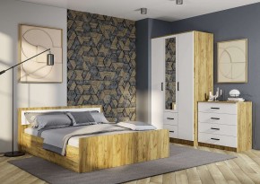Спальный гарнитур Евро (модульный) Крафт/Белый в Миассе - miass.mebel24.online | фото 7