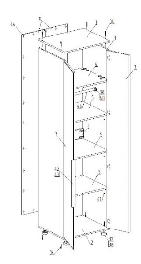 Спальный гарнитур "Лео" (модульный) в Миассе - miass.mebel24.online | фото 11