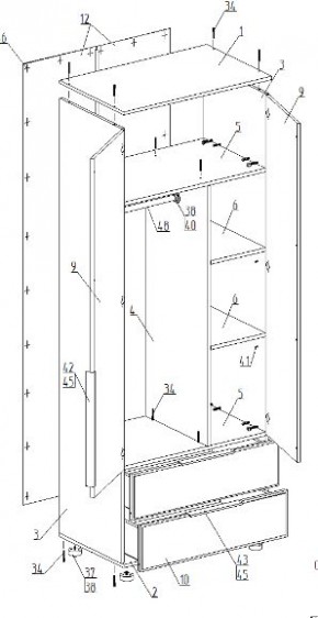 Спальный гарнитур "Лео" (модульный) в Миассе - miass.mebel24.online | фото 13