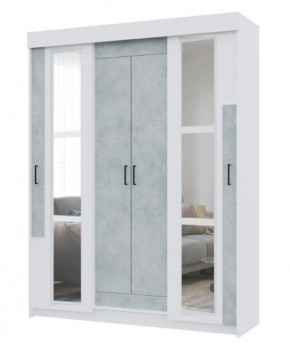 Спальный гарнитур VICTOR (модульный) Белый-Бетон в Миассе - miass.mebel24.online | фото 12