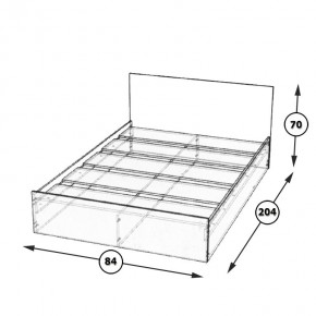 Стандарт Кровать 0800, цвет белый, ШхГхВ 83,5х203,5х70 см., сп.м. 800х2000 мм., без матраса, основание есть в Миассе - miass.mebel24.online | фото 5