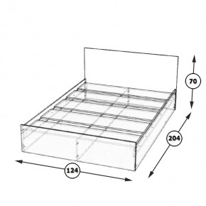 Стандарт Кровать 1200, цвет дуб сонома, ШхГхВ 123,5х203,5х70 см., сп.м. 1200х2000 мм., без матраса, основание есть в Миассе - miass.mebel24.online | фото