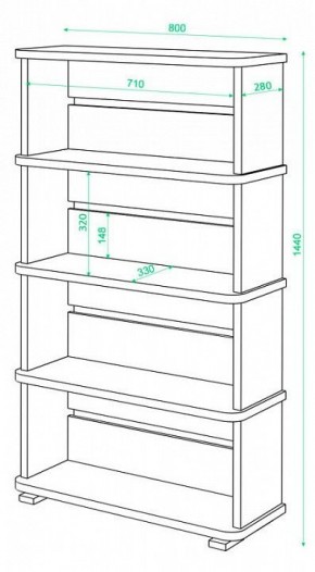 Стеллаж Домино СБ-25/4 в Миассе - miass.mebel24.online | фото 3