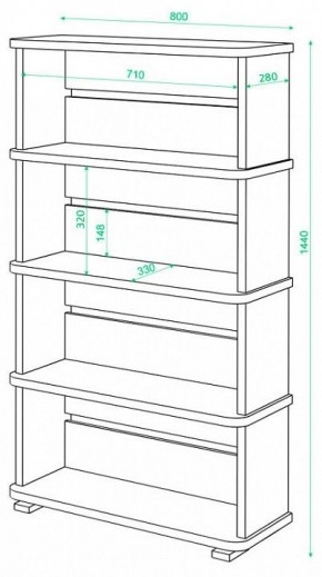 Стеллаж Домино СБ-25/4 в Миассе - miass.mebel24.online | фото 2