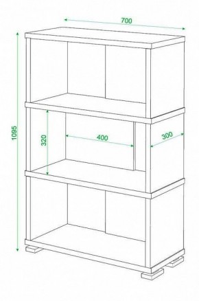 Стеллаж книжный Домино нельсон СБ-10_3 в Миассе - miass.mebel24.online | фото 3