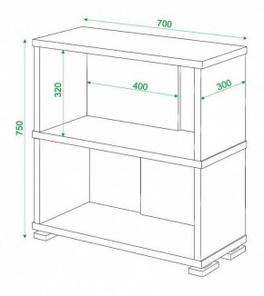Стеллаж книжный Домино СБ-10_2 в Миассе - miass.mebel24.online | фото 3