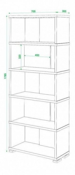 Стеллаж книжный Домино СБ-10_5 в Миассе - miass.mebel24.online | фото 3