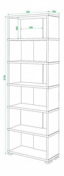 Стеллаж книжный Домино СБ-10_6 в Миассе - miass.mebel24.online | фото 2