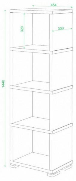 Стеллаж-колонка Домино СБ-15/4 в Миассе - miass.mebel24.online | фото 2