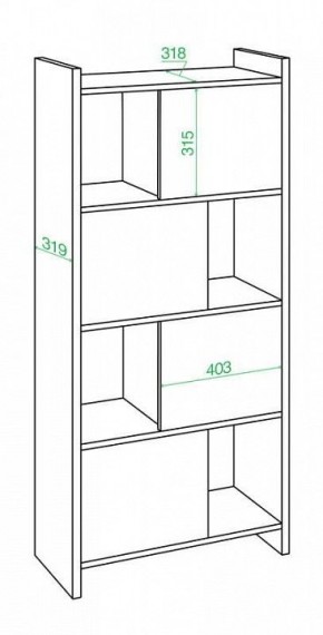 Стеллаж комбинированный Домино Лайт СТЛ-3В в Миассе - miass.mebel24.online | фото 2