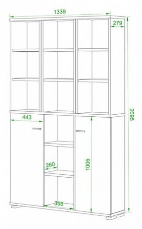 Стеллаж комбинированный Домино нельсон ПУ-40-6 в Миассе - miass.mebel24.online | фото 2