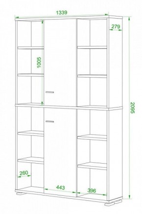 Стеллаж комбинированный Домино ПУ-40-2 в Миассе - miass.mebel24.online | фото 2