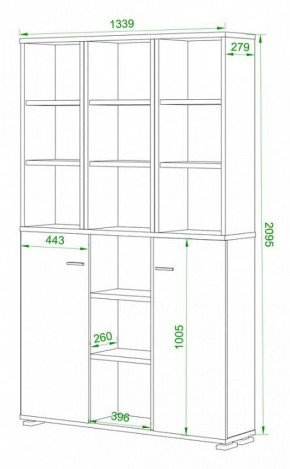 Стеллаж комбинированный Домино ПУ-40-6 в Миассе - miass.mebel24.online | фото 2