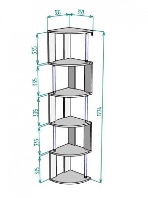 Стеллаж Maria S113-MA (Графит) в Миассе - miass.mebel24.online | фото 3