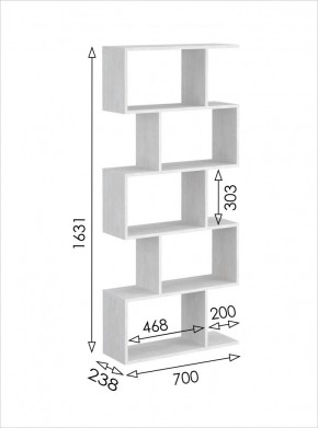 Стеллаж открытый мини 2 Вена в Миассе - miass.mebel24.online | фото 3