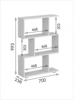 Стеллаж открытый мини Вена в Миассе - miass.mebel24.online | фото 3
