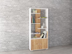 Стеллаж Ромео-4 дуб крафт золотой/белый в Миассе - miass.mebel24.online | фото