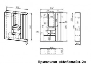 Стенка для прихожей Мебелайн-2 в Миассе - miass.mebel24.online | фото 3
