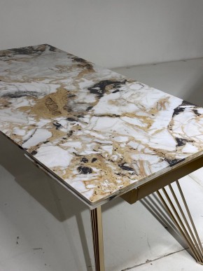 Стол ACERRA NEW 160 GLOSS GRAND JADE SOLID CERAMIC/ каркас цвета шампань, ®DISAUR в Миассе - miass.mebel24.online | фото 5